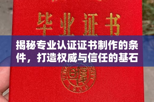 站前揭秘专业认证证书制作的条件，打造权威与信任的基石