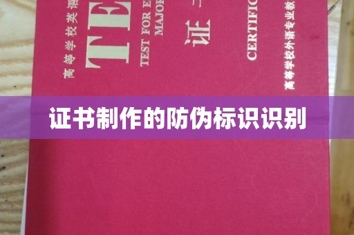 站前证书制作的防伪标识识别