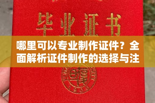 站前哪里可以专业制作证件？全面解析证件制作的选择与注意事项