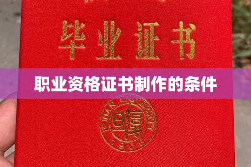 站前职业资格证书制作的条件